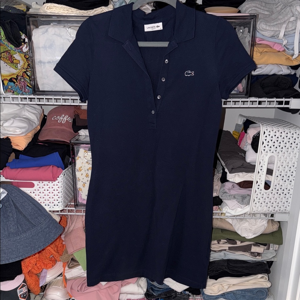 Lacoste Dark Blue Polo Dress